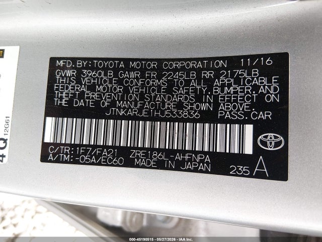 2017 Toyota COROLLA IM — фото 9