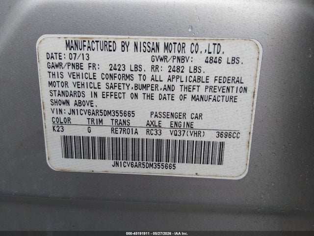 2013 Infiniti G37X 照片 9