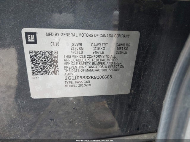 2019 Chevrolet IMPALA PREMIER 照片 9