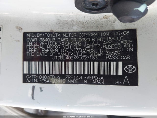 صورة 9 لـ 2009 Toyota COROLLA LE