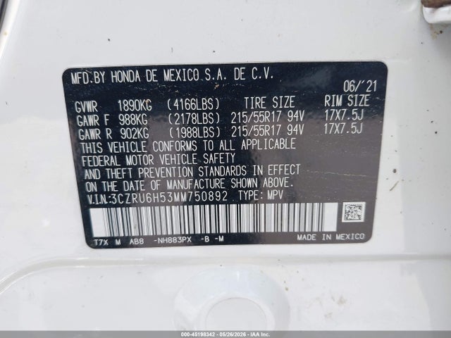 2021 HONDA HR-V AWD EX 9