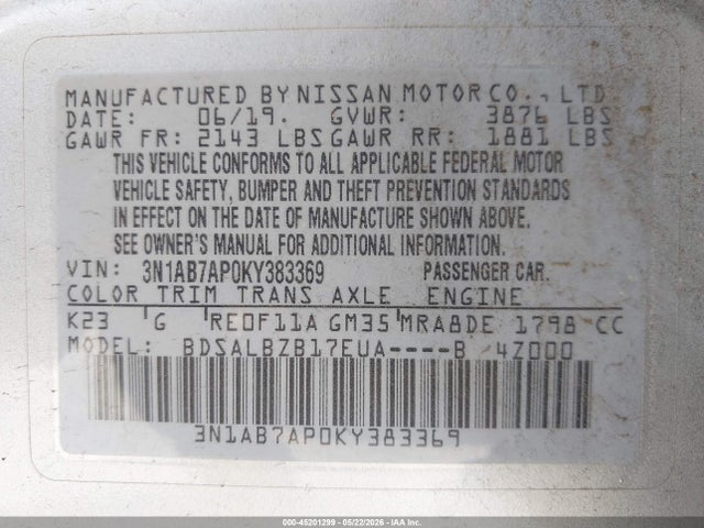 NISSAN SENTRA S - 9