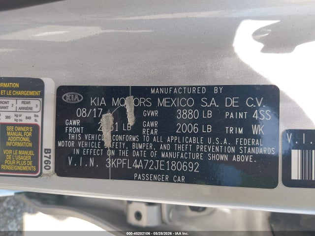 2018 KIA FORTE LX 照片 9
