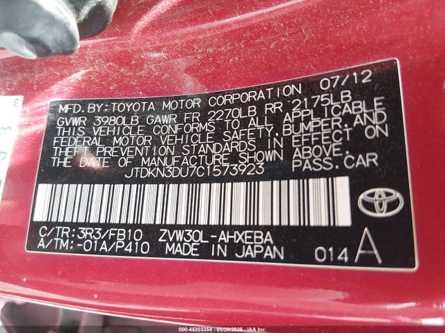 2012 Toyota PRIUS THREE photo 9