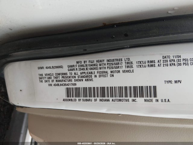 2005 Subaru OUTBACK 3.0R 照片 9