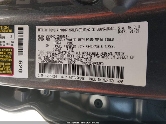 2021 Toyota TACOMA SR5 照片 9
