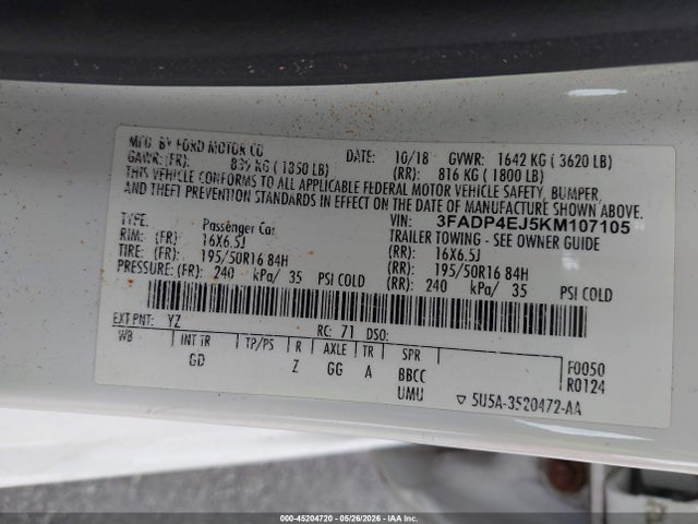 صورة 9 لـ 2019 FORD FIESTA SE