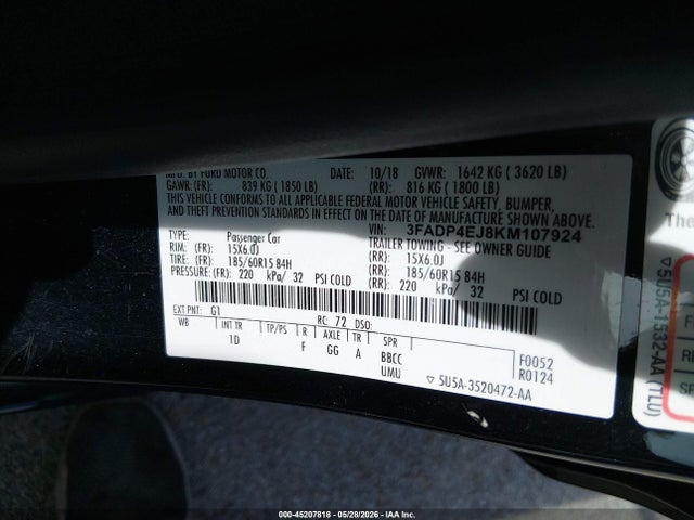 صورة 9 لـ 2019 FORD FIESTA SE