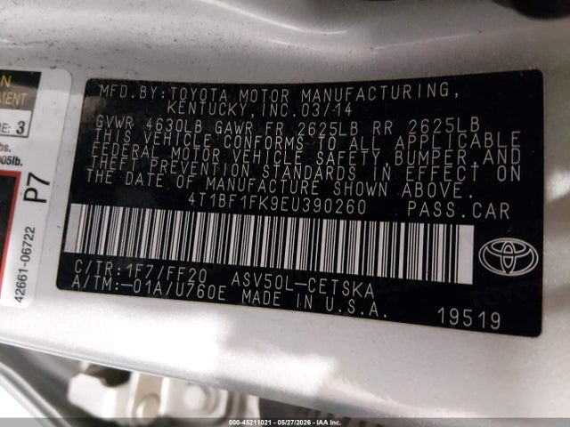 2014 Toyota CAMRY SE — фото 9