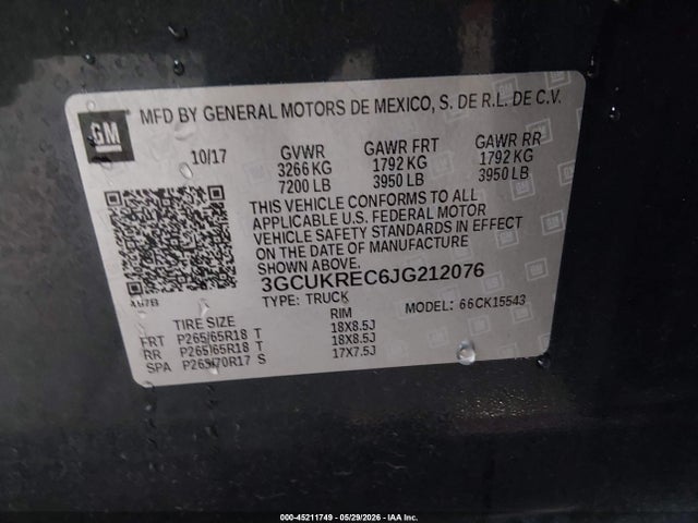 2018 Chevrolet SILVERADO 1500 2LT 照片 9