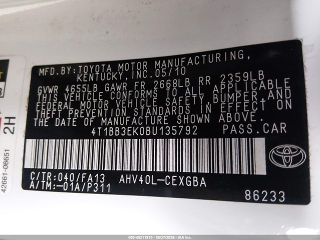 2011 Toyota CAMRY HYBRID photo 9