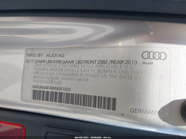 2017 AUDI A4 2.0T PREMIUM — фото 9