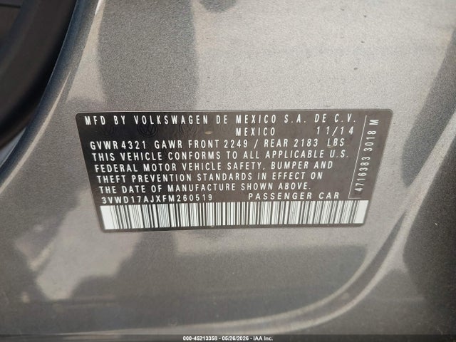 2015 Volkswagen JETTA 1.8T SE 照片 9