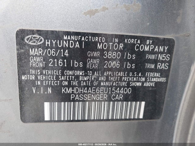 صورة 9 لـ 2014 Hyundai ELANTRA SE