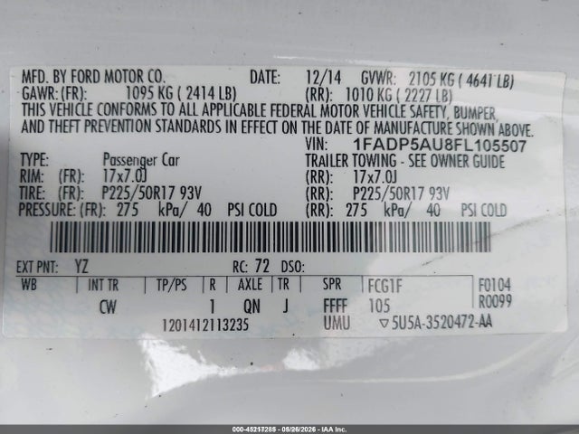 2015 FORD C-MAX HYBRID SE 照片 9
