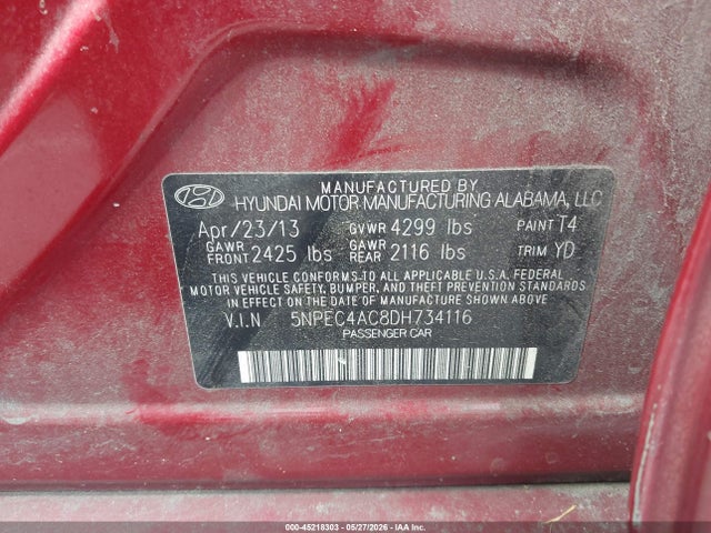 صورة 9 لـ 2013 Hyundai SONATA LIMITED