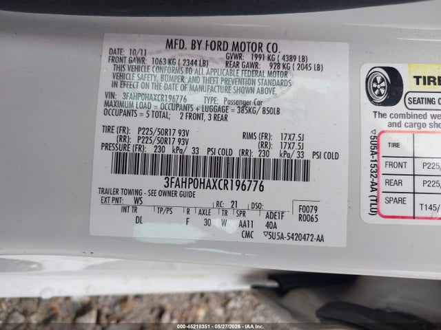صورة 9 لـ 2012 FORD FUSION SE