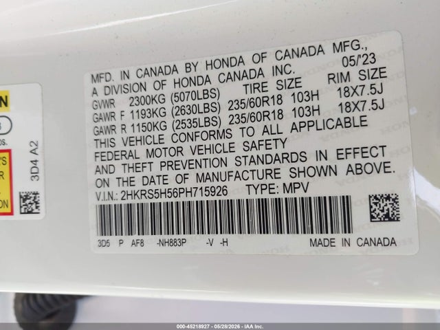2023 HONDA CR-V HYBRID SPORT 9