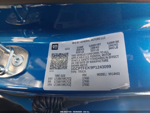 صورة 9 لـ 2023 Chevrolet COLORADO 4WD SHORT BOX ZR2