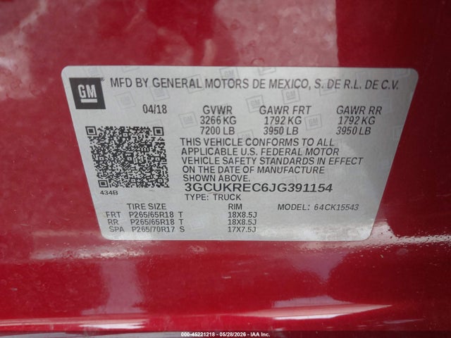 2018 Chevrolet SILVERADO 1500 2LT 照片 9