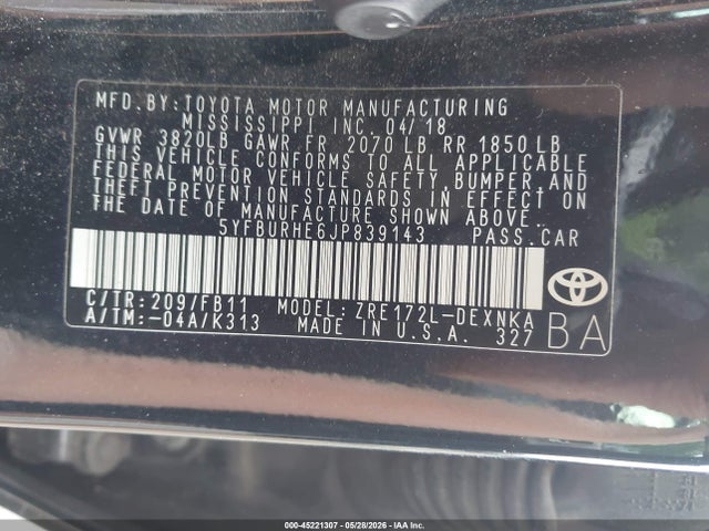 2018 Toyota COROLLA LE 照片 9