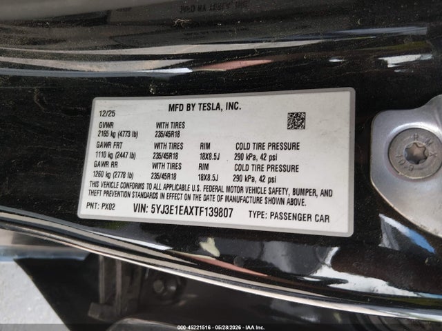 2026 Tesla MODEL 3 PREMIUM REAR-WHEEL DRIVE/REAR-WHEEL DRIVE 照片 9
