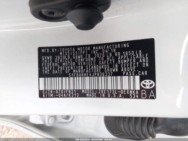 صورة 9 لـ 2018 Toyota COROLLA LE