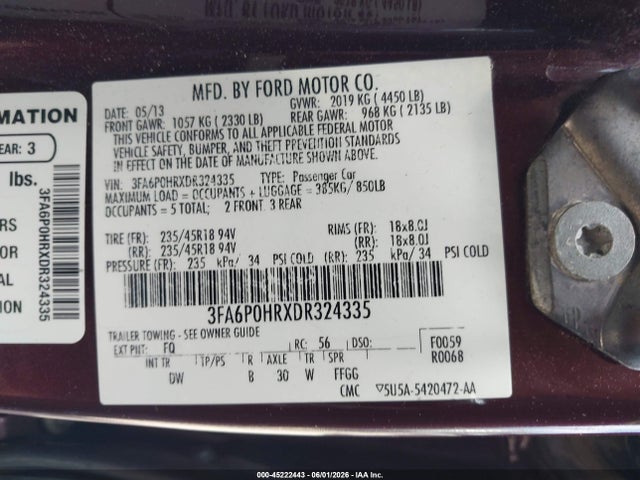 صورة 9 لـ 2013 FORD FUSION SE