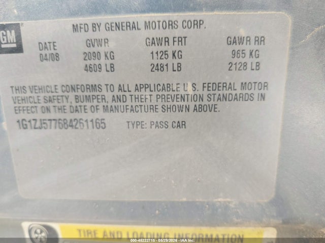 2008 Chevrolet MALIBU LT 照片 9