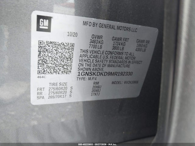 2021 CHEVROLET SUBURBAN 4WD Z71 9
