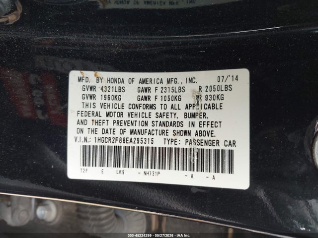 صورة مصغرة 9 لـ 2014 Honda ACCORD EX-L