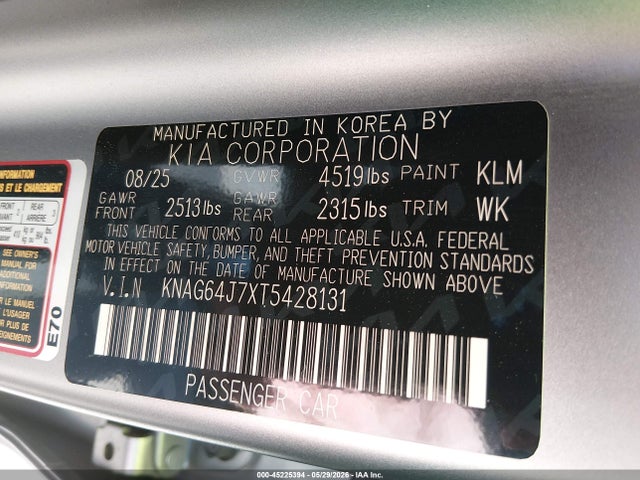 2026 KIA K5 GT-LINE AWD — фото 9