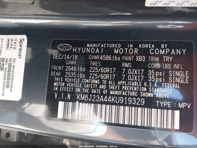 2019 HYUNDAI TUCSON SE 9