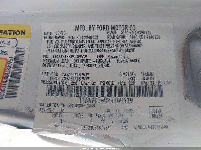 2023 FORD MUSTANG ECOBOOST PREMIUM FASTBACK 照片 9