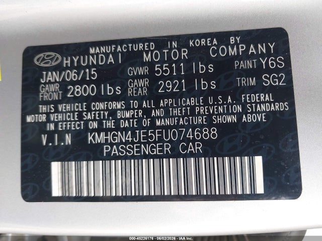 صورة 9 لـ 2015 Hyundai GENESIS 3.8