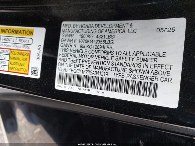 2025 Honda ACCORD LX 照片 9