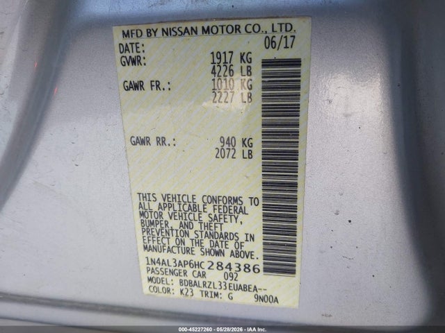 2017 Nissan ALTIMA 2.5 SL 照片 9
