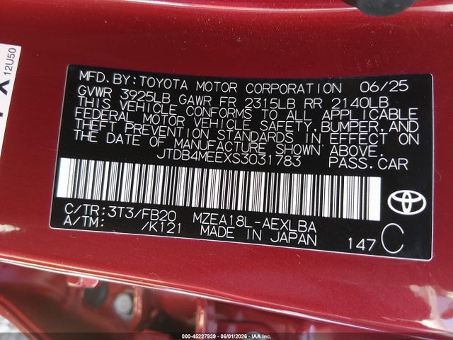 2025 Toyota COROLLA LE photo 9