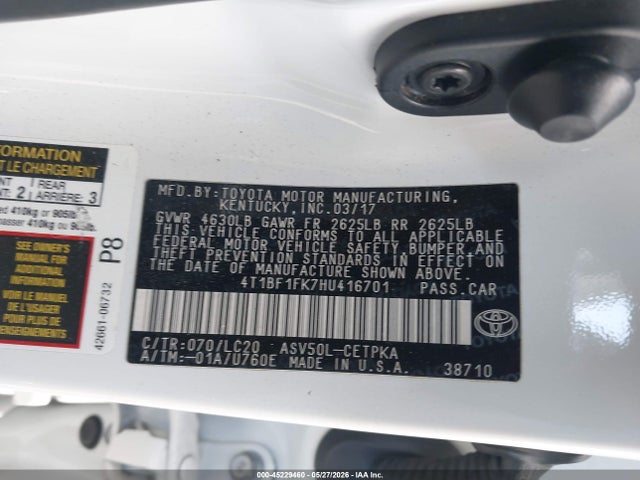 2017 Toyota CAMRY XSE 照片 9