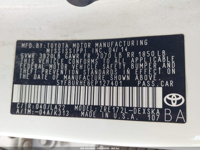 2014 Toyota COROLLA 照片 9