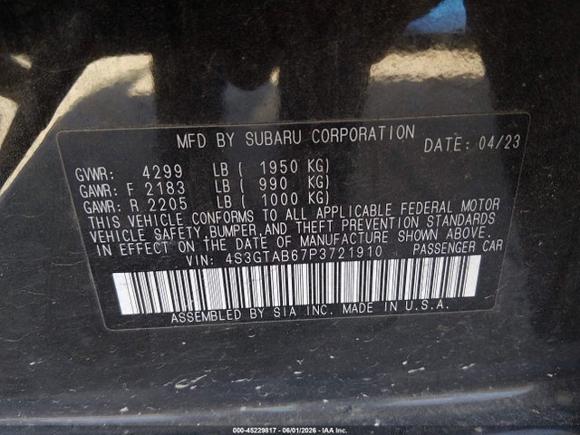 2023 SUBARU IMPREZA BASE 5-DOOR 9