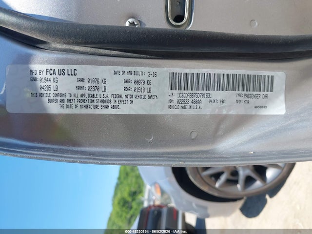 2016 Dodge DART SXT 照片 9