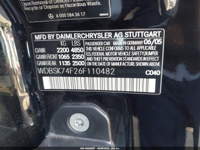 2006 Mercedes-BENZ SL AMG 照片 9