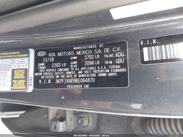 صورة 9 لـ 2019 KIA FORTE LXS