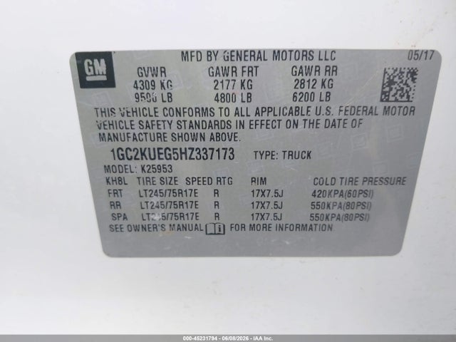 صورة 9 لـ 2017 Chevrolet SILVERADO 2500HD WT