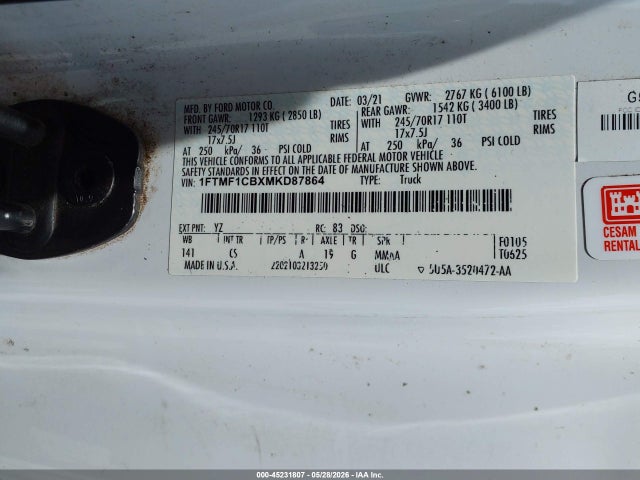 صورة 9 لـ 2021 FORD F-150 XL