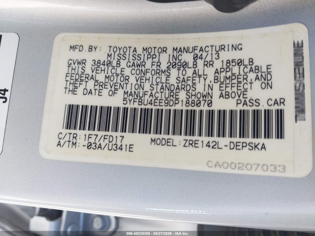 صورة 9 لـ 2013 Toyota COROLLA S