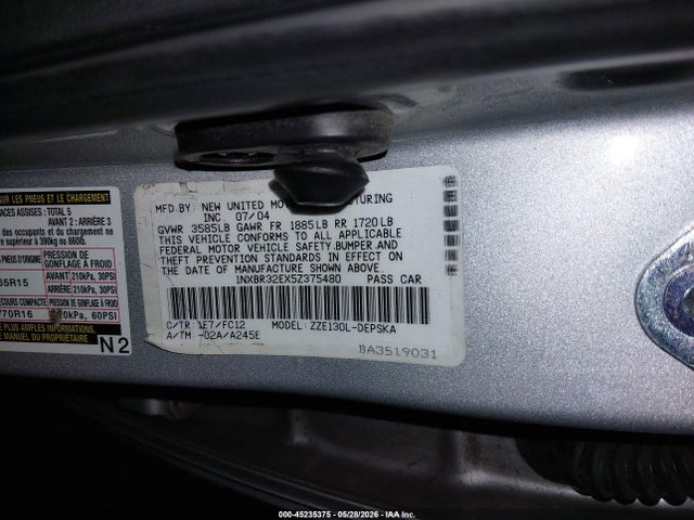 صورة 9 لـ 2005 Toyota COROLLA S