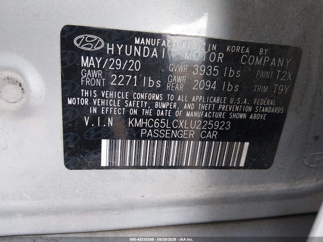 2020 HYUNDAI IONIQ HYBRID BLUE 9