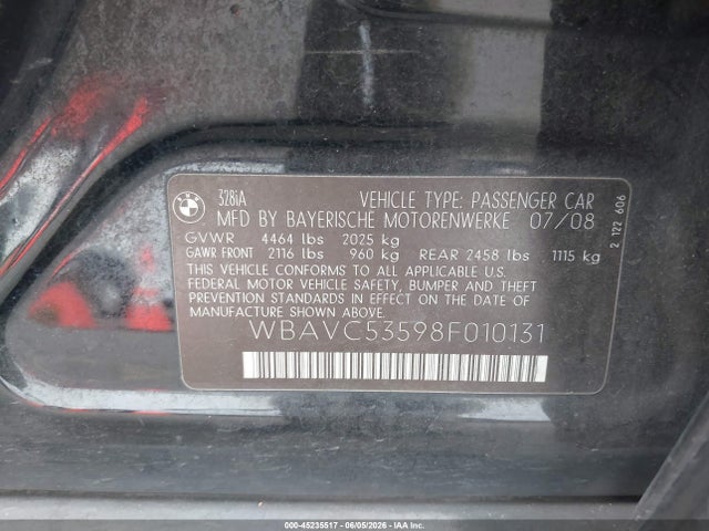 2008 BMW 328I 照片 9